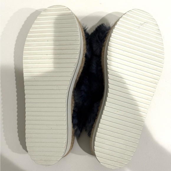 Zara  Faux Fur Platform Espadrilles Slides 39 - Picture 9 of 11